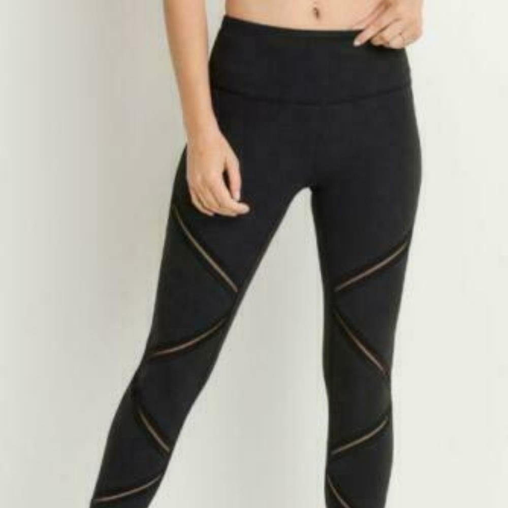 Women Highwaist Infinity Zig-Zag Mesh Full Legging